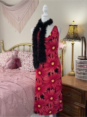 Vintage Bold floral midi dress